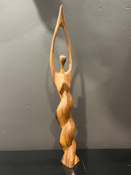 African Hand Carved Male and Female Abstract Piece