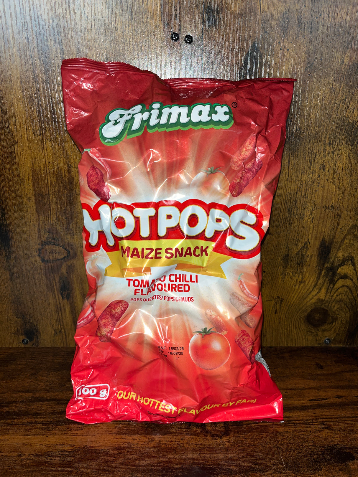 Frimax Hot Pops Corn Maize Snack 100g bag