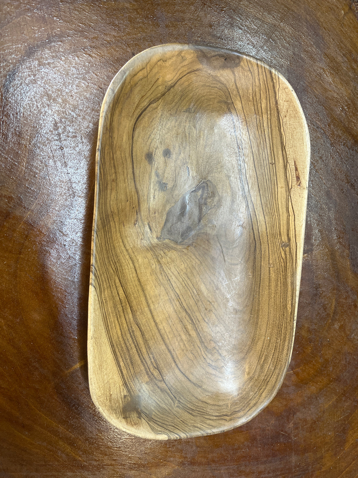 Mahogany Handmade Wooden Tray / Snack Dish / Coins / Jewellery Tray