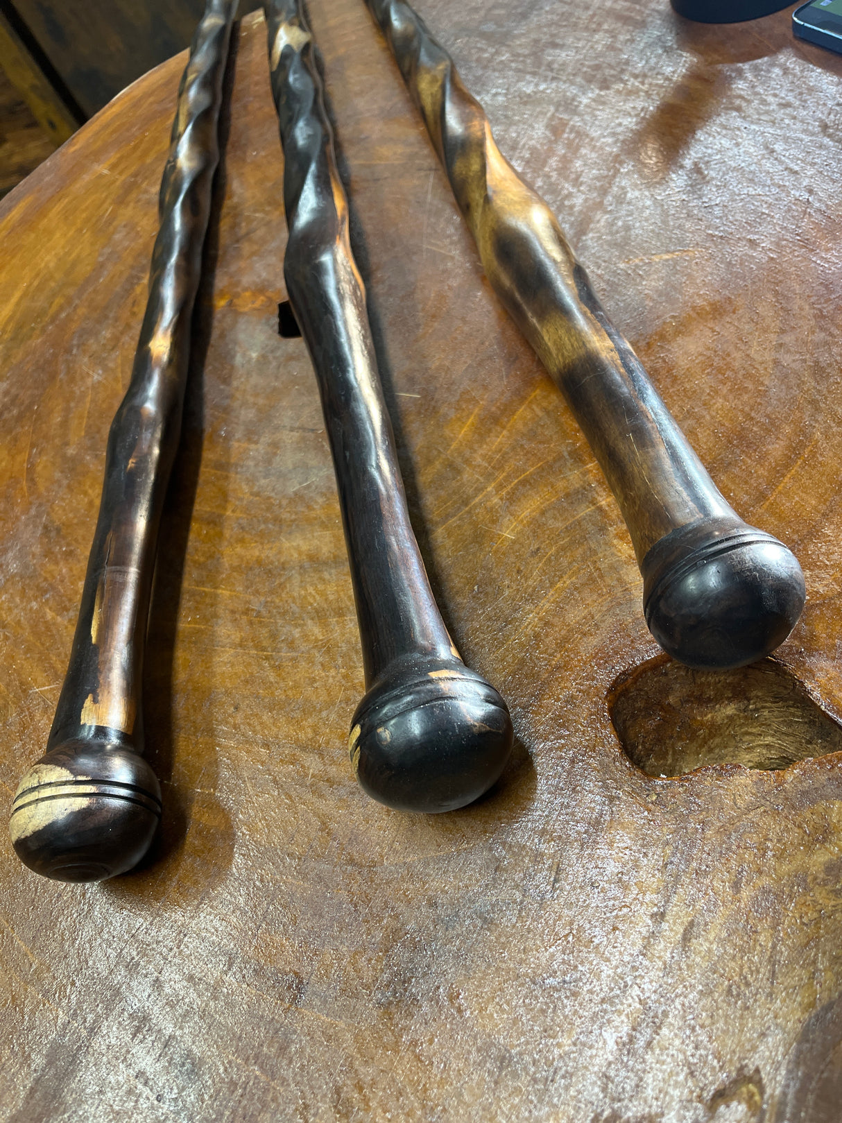 Twisted Effect Walking Stick Ebony Malawi