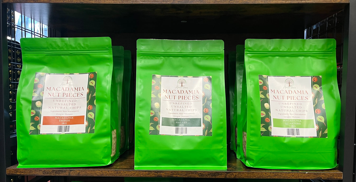 Raw Unsalted Macadamia Nut Pieces - Thirds