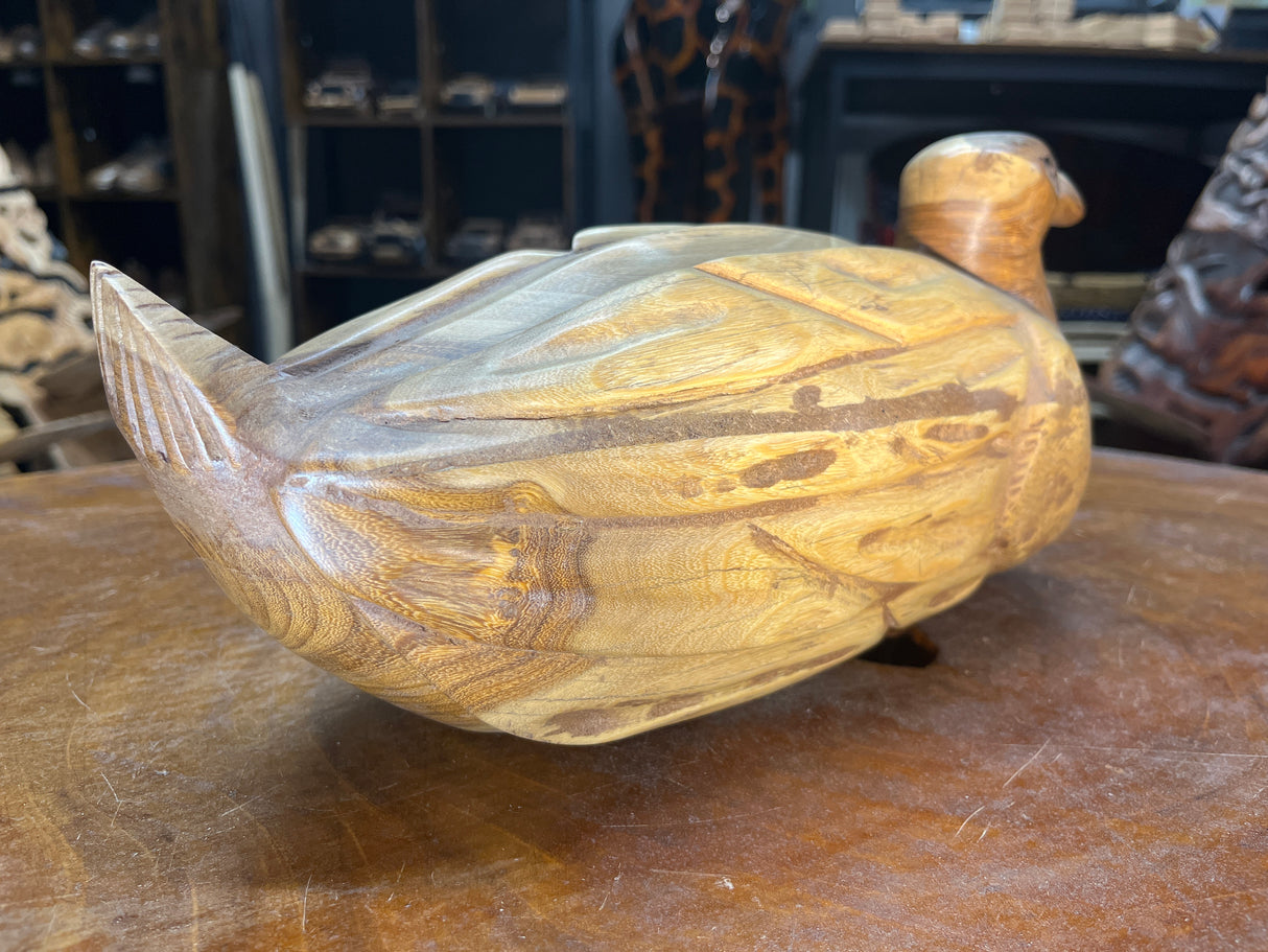 Hand Carved Life Size Wooden Duck