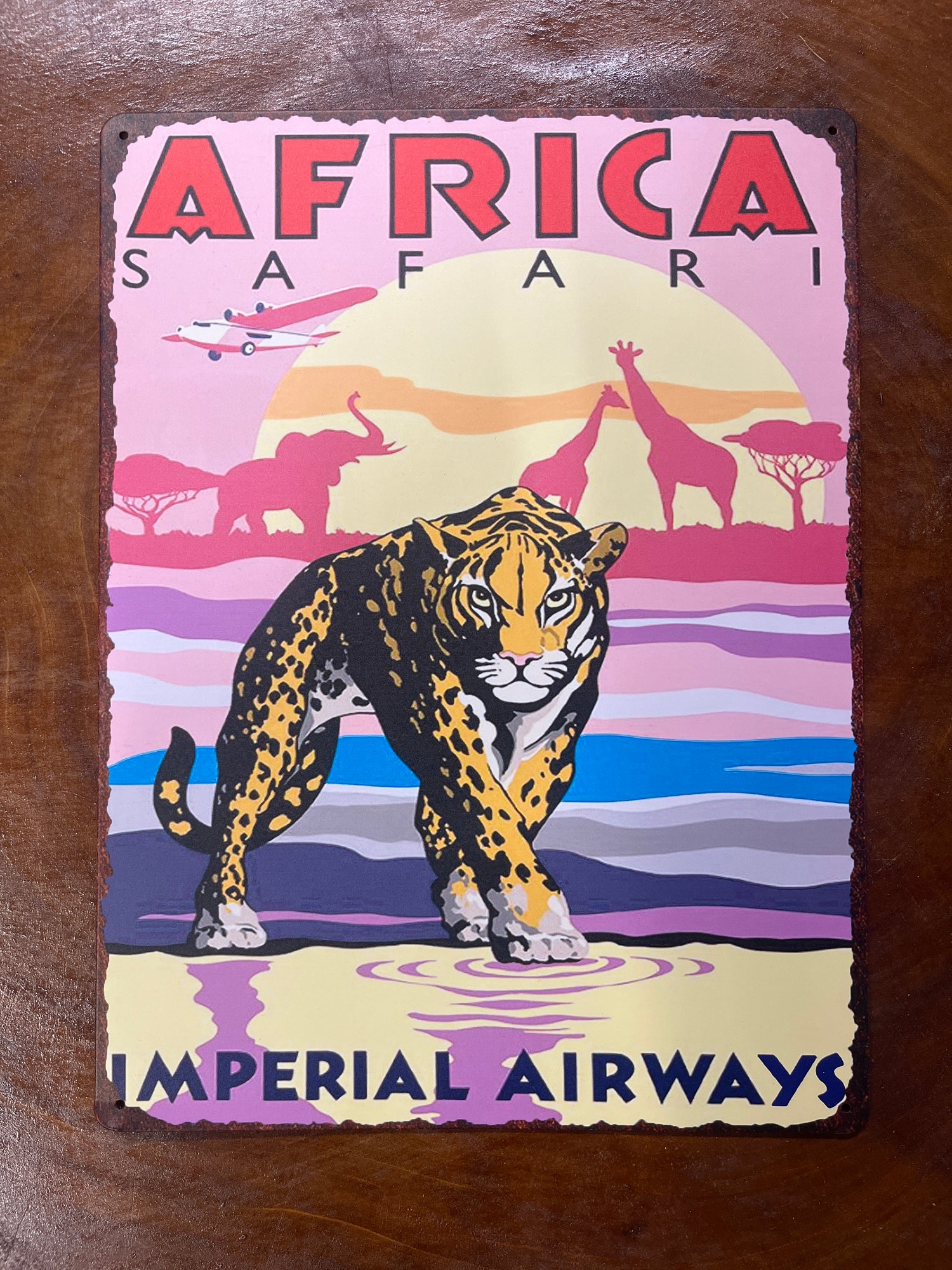 Metal Sign Africa Design Room Decor 30x40cm