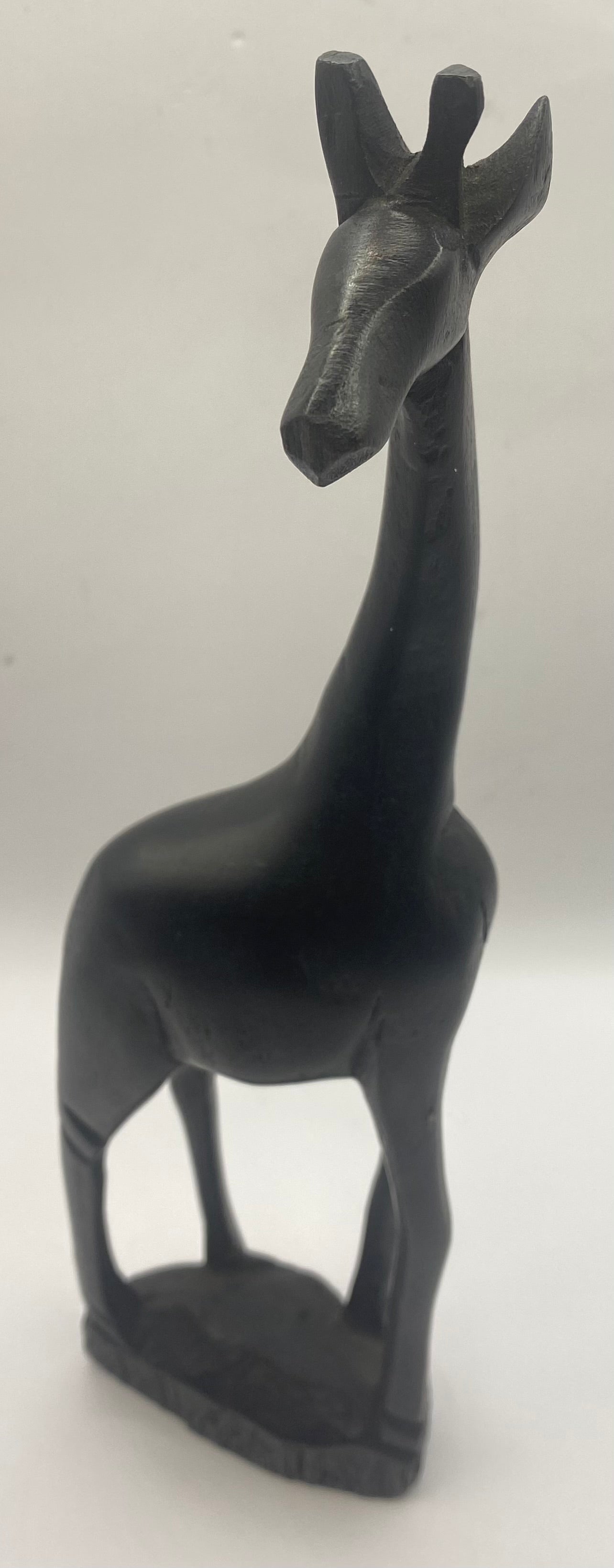 Smooth Ebony Giraffe on Stand