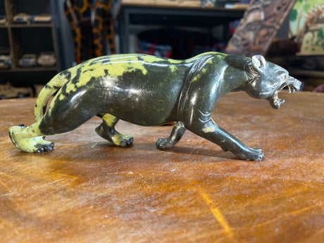 Growling Stone Panther Handmade In Malawi