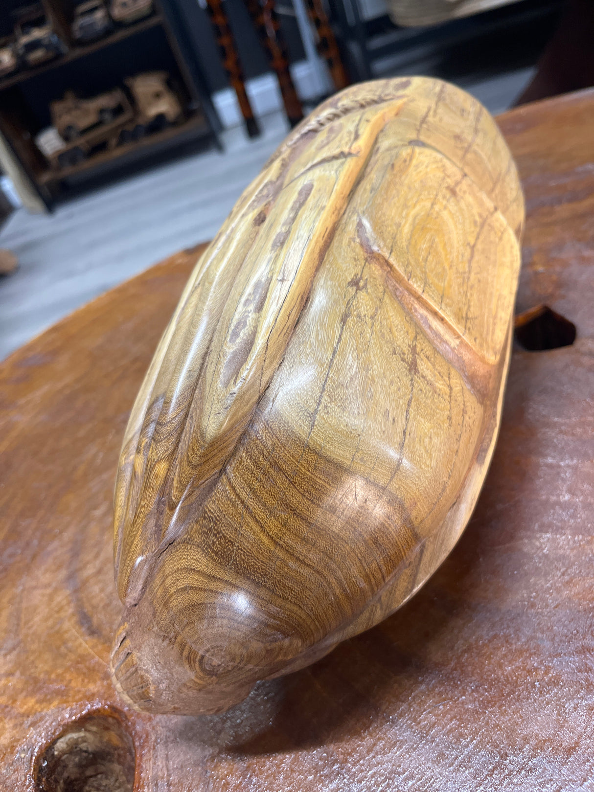 Hand Carved Life Size Wooden Duck