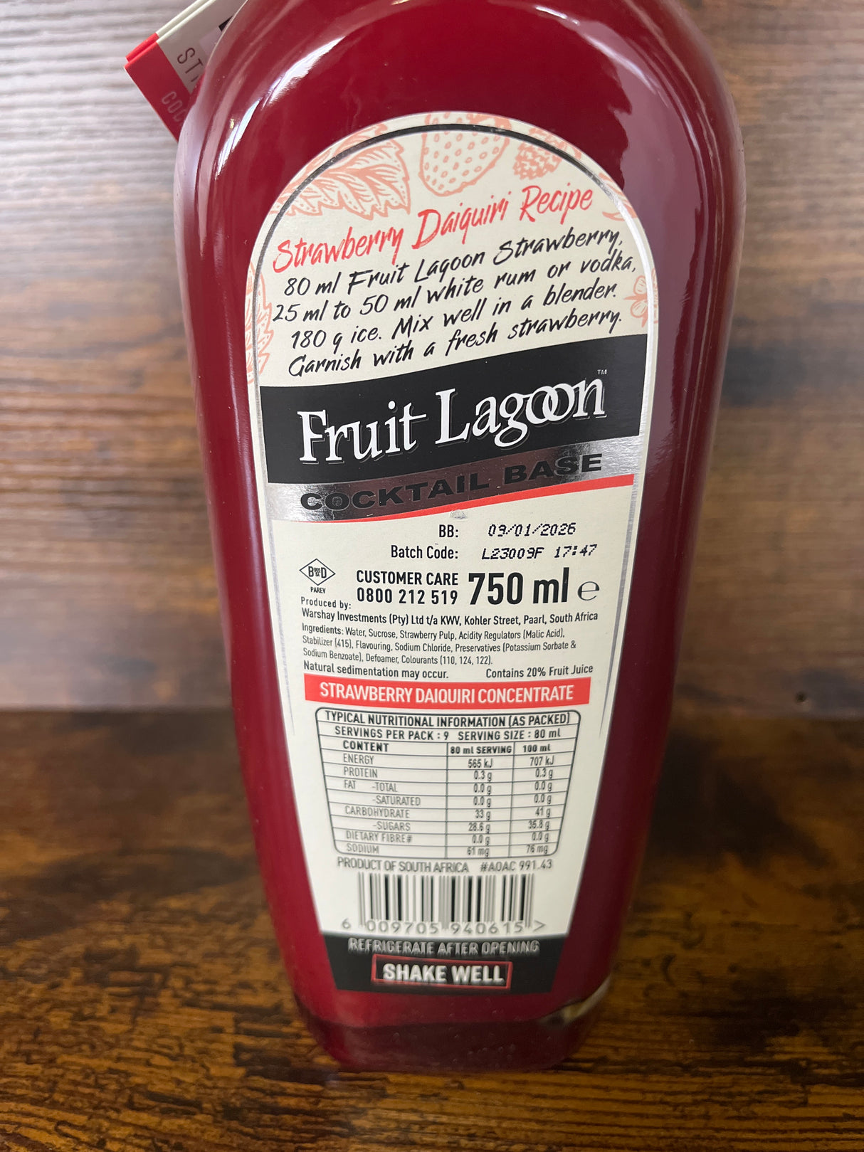 Fruit Lagoon Non Alcoholic Mixers 750ml Glass Bottles