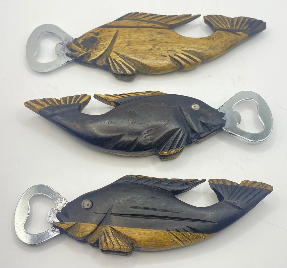 Ebony Fish Handle Bottle Opener