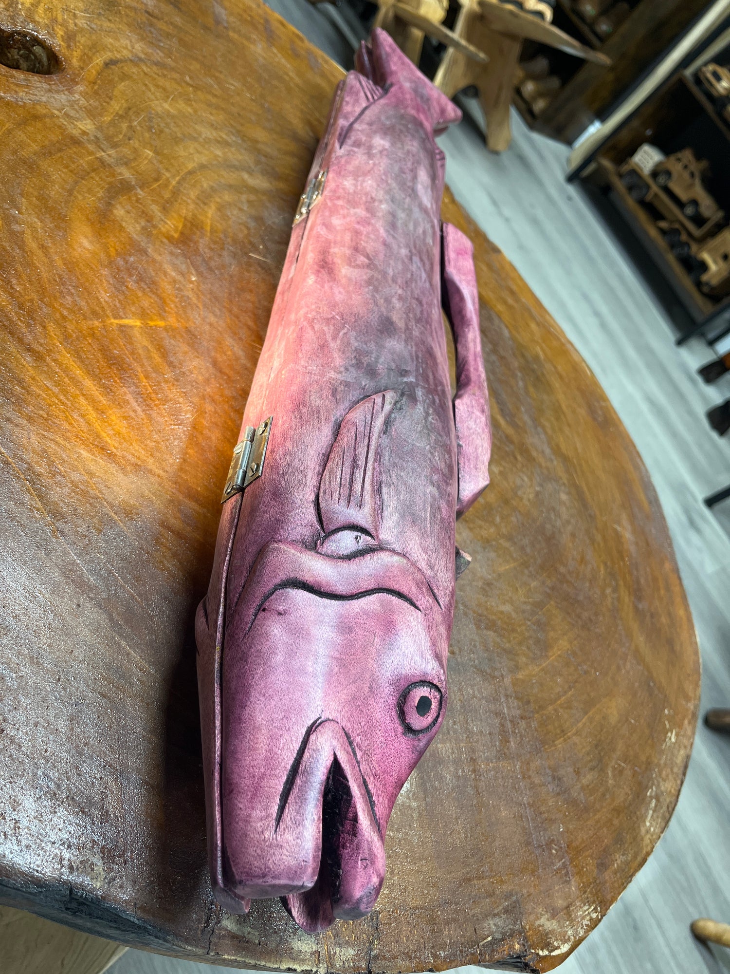 Fish Shaped Hand Carved Bawo Game