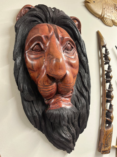 Lions Face Dark Mane Wall Hanging