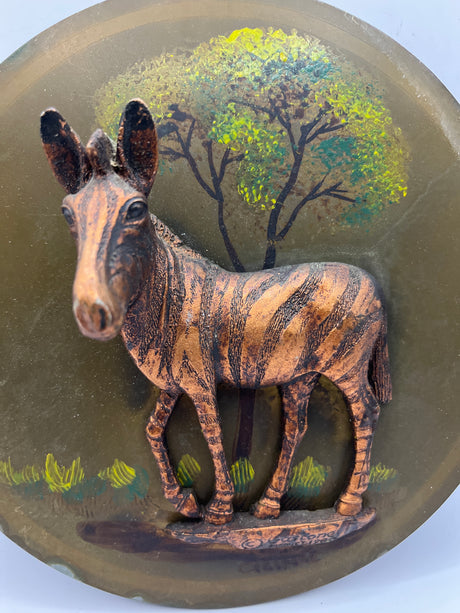 Vintage African Copper Zebra Frame