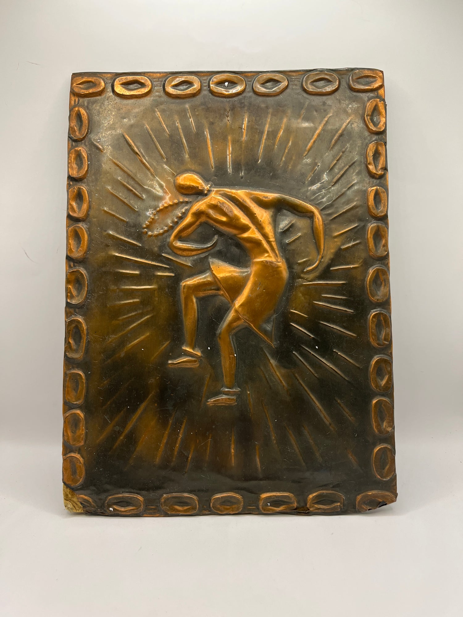Dancing Man Hammered Copper Frame