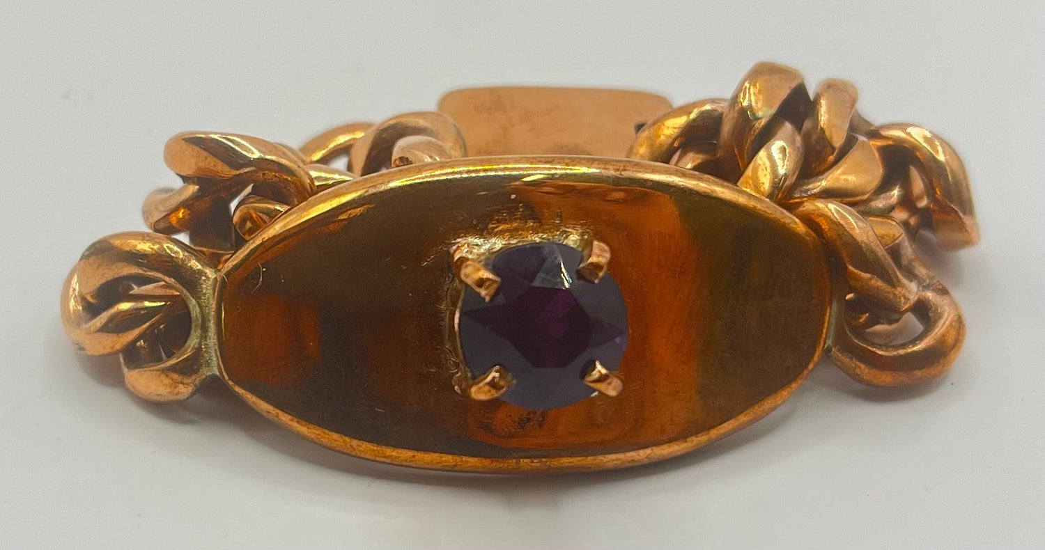 Amethyst Gem Copper Bracelets