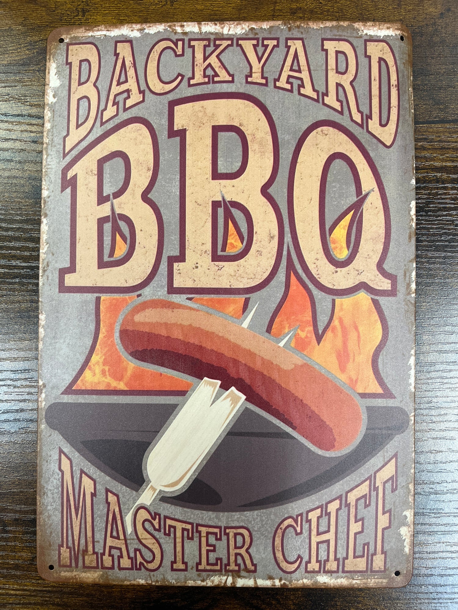 Barbecue (BBQ) Home Decor Metal Novelty Sign 20x30cm