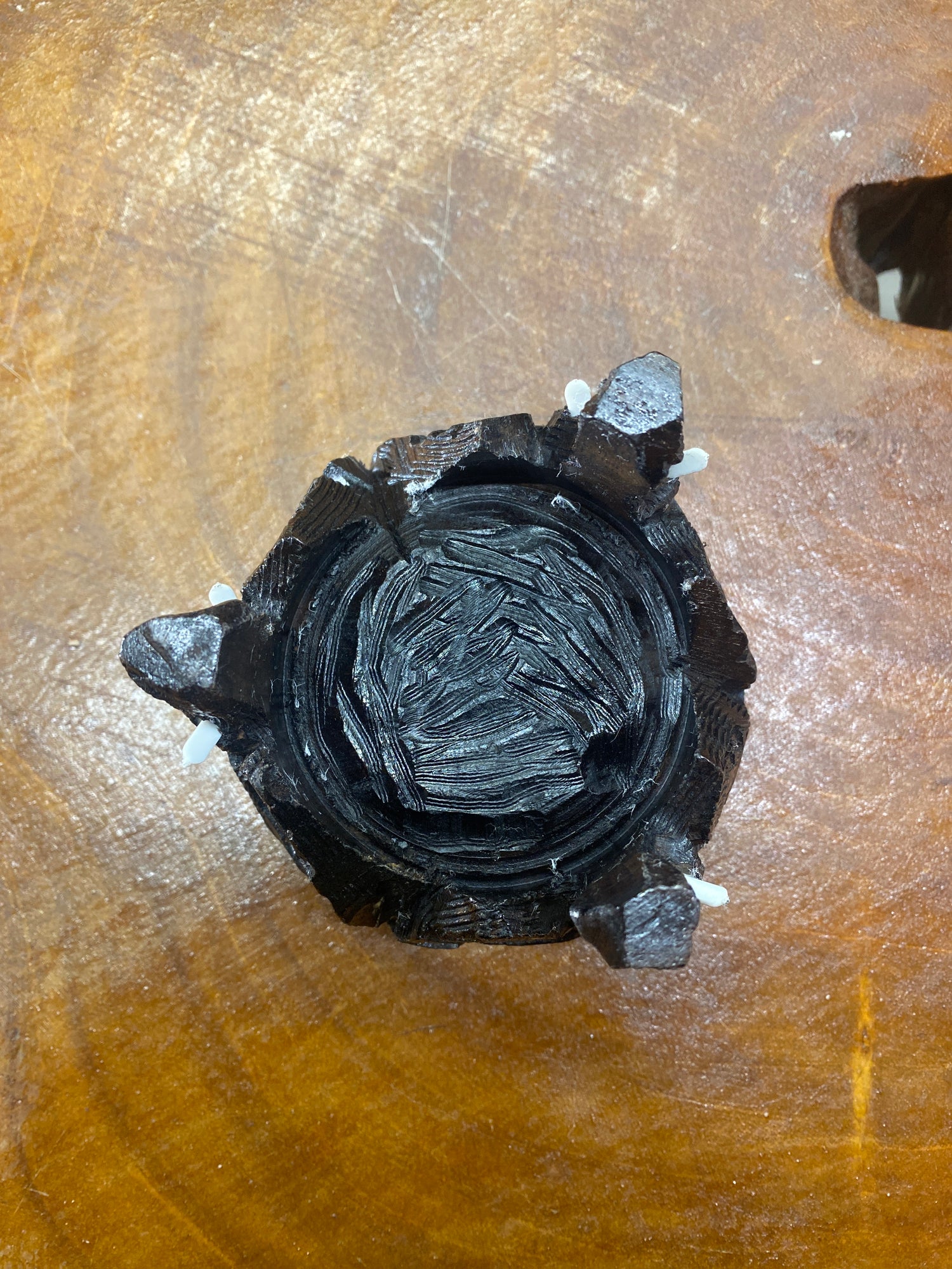 Intricate Ebony Hand Carved Elephant Head Coin / Jewellery Dish