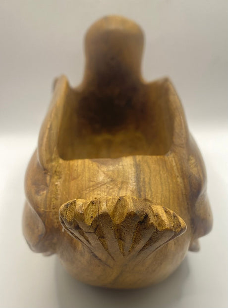 Handmade Mahogany Duck Decorative and Useful Storage Ornament
