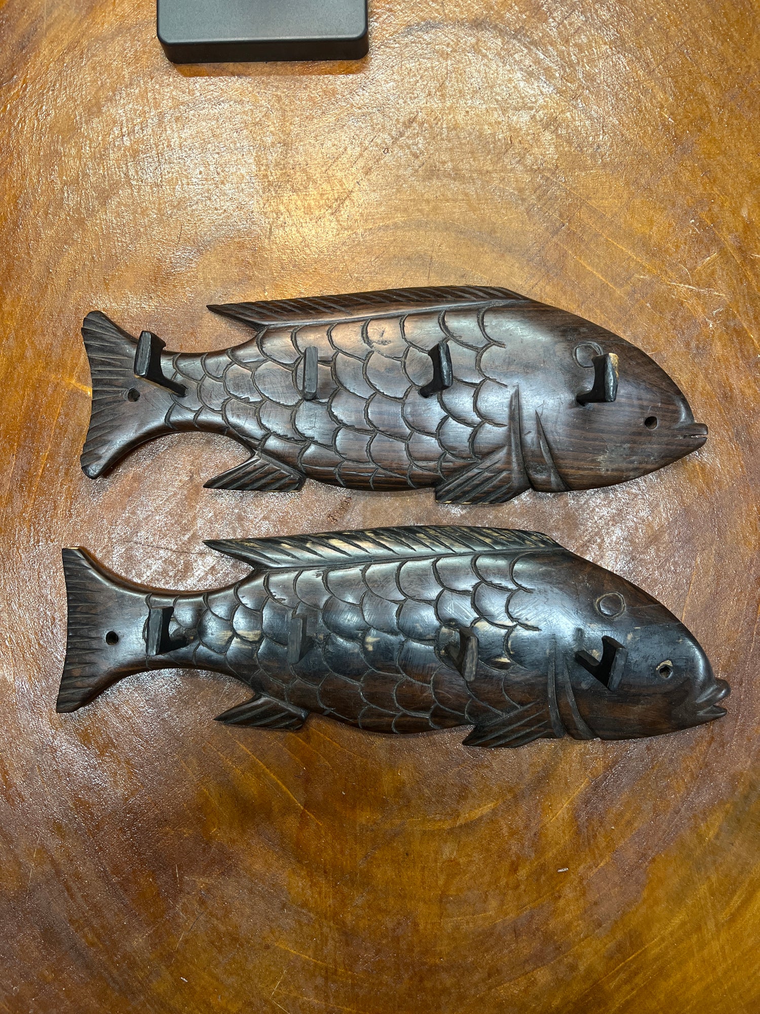 Ebony Wood Handmade Fish Keyholder