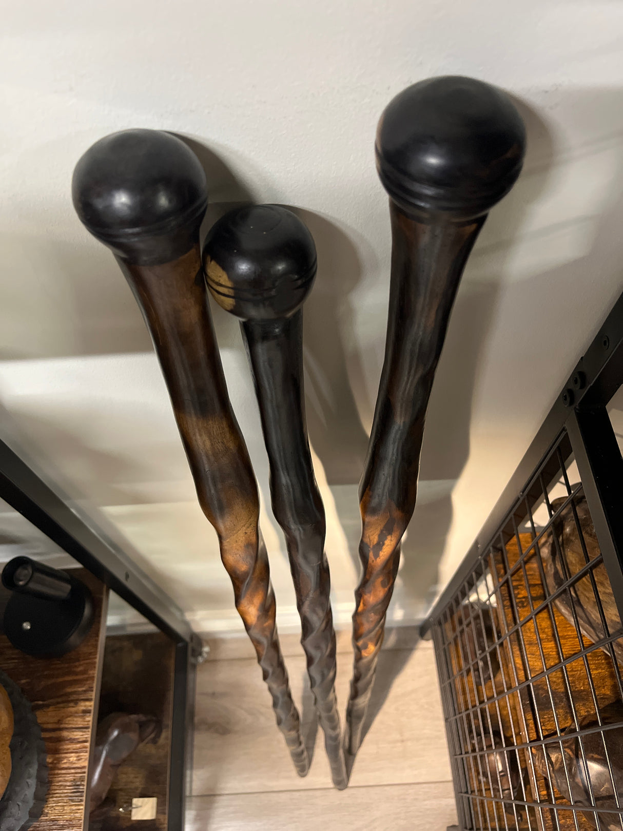 Twisted Effect Walking Stick Ebony Malawi