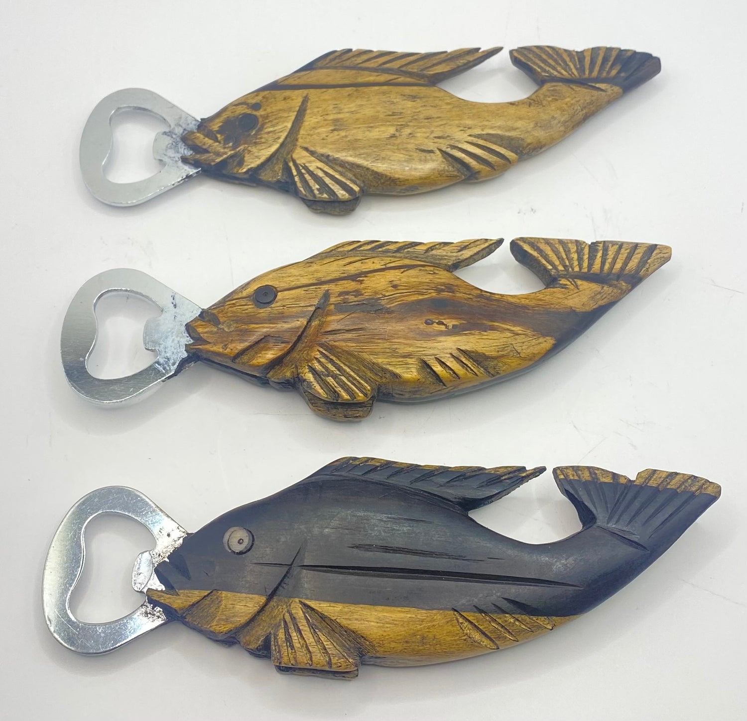 Ebony Fish Handle Bottle Opener
