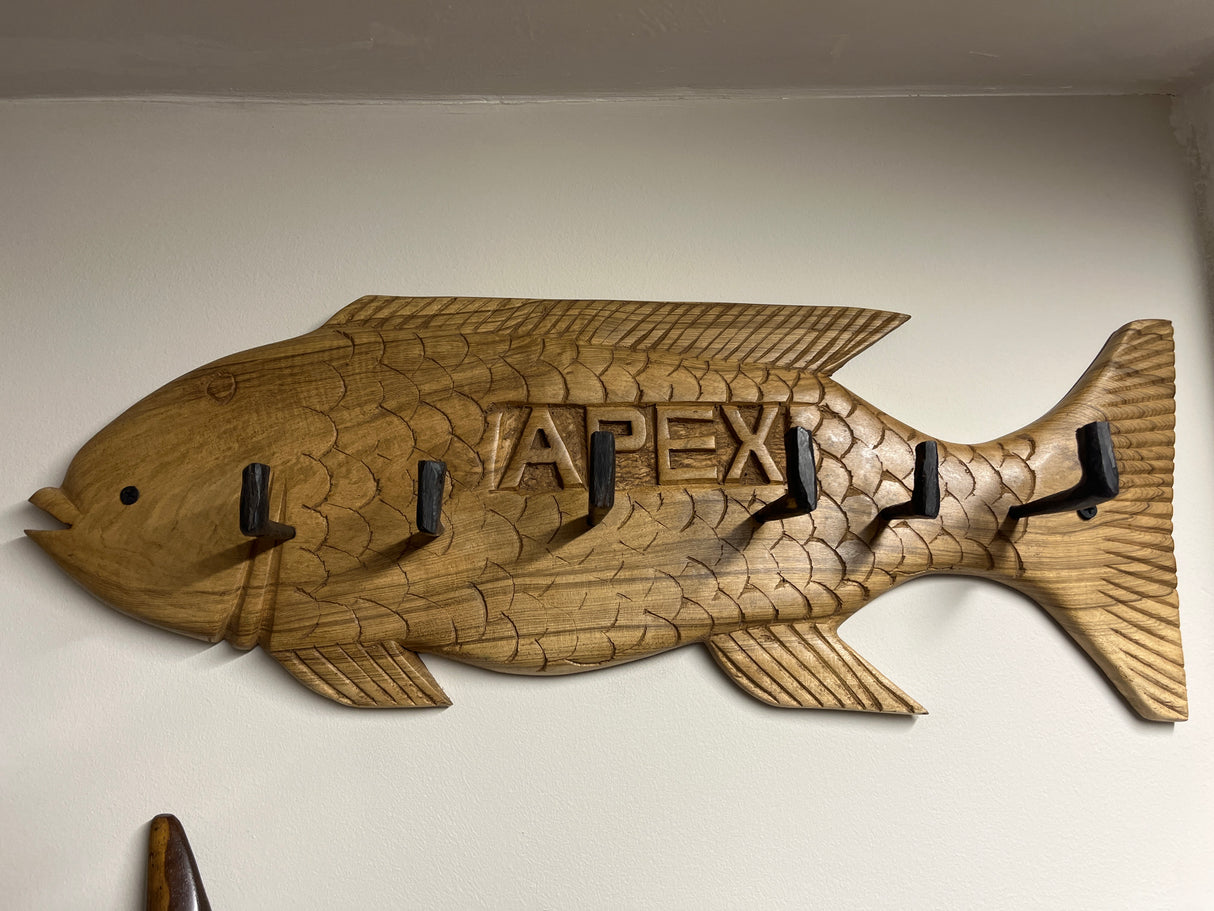 Wooden Handmade Large Fish ‘Apex’ Keyholder