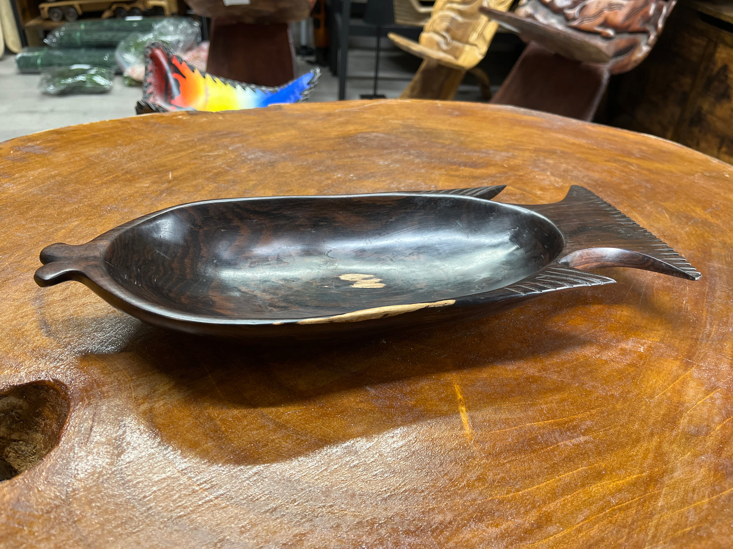 Beautiful Handmade Ebony Fish Shaped Dish