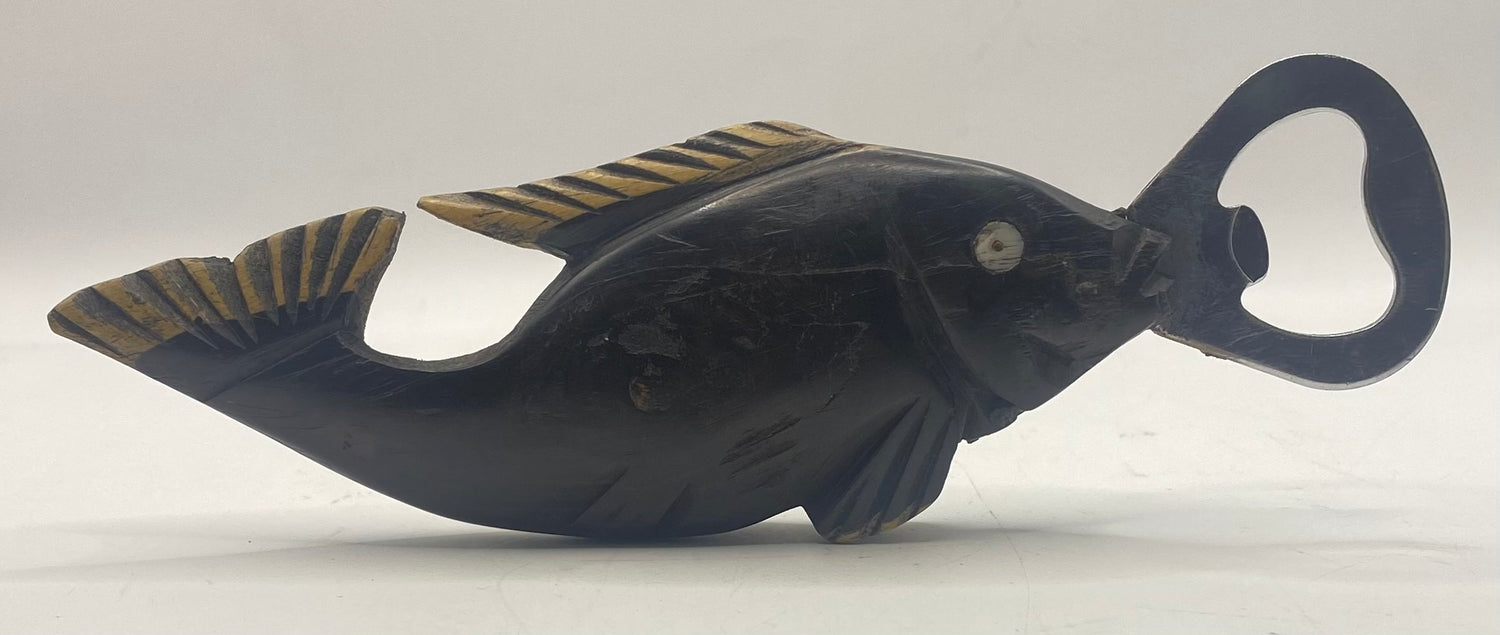 Ebony Fish Handle Bottle Opener