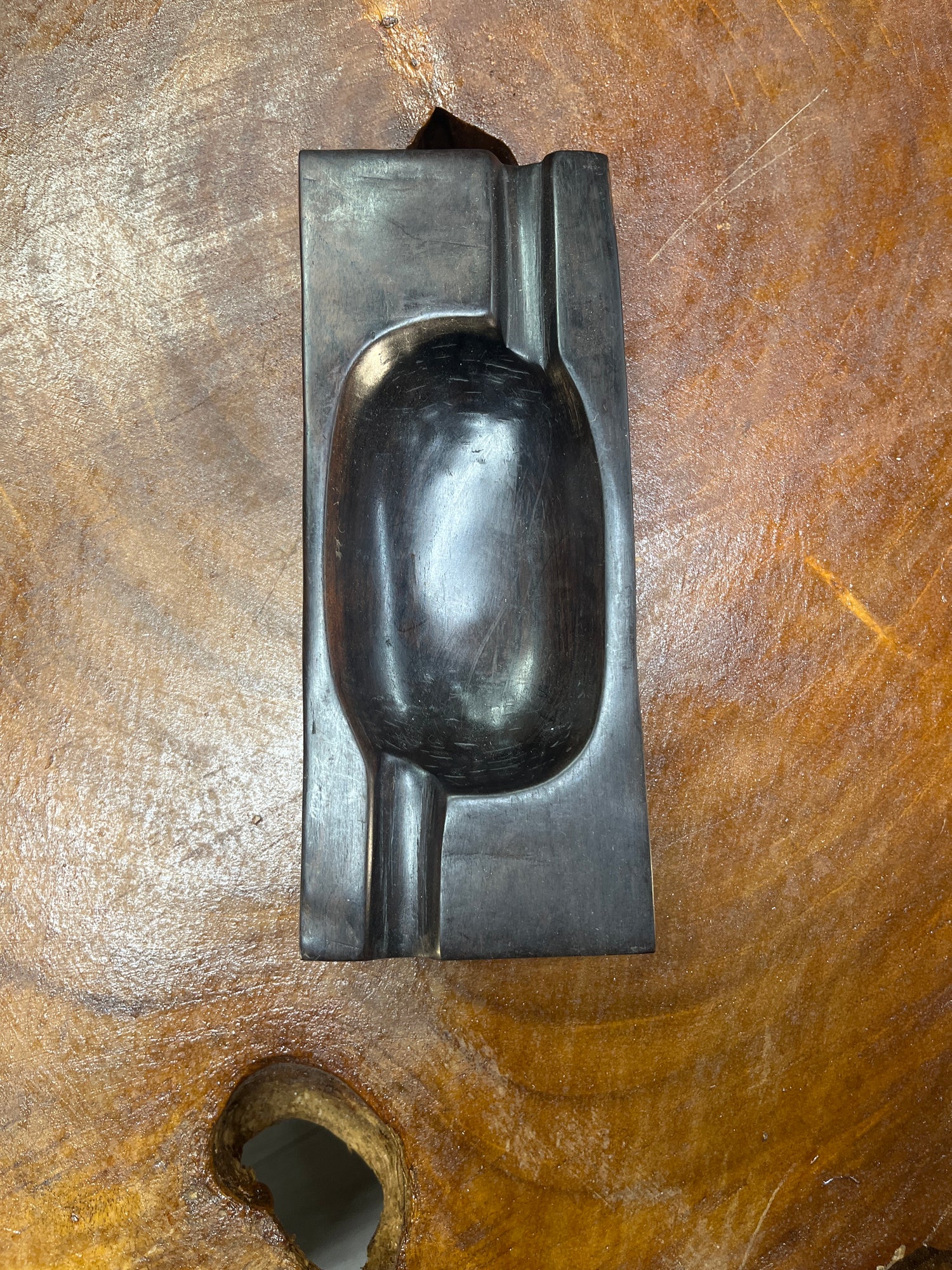 Ebony Handmade Fish Design Wooden Ashtray