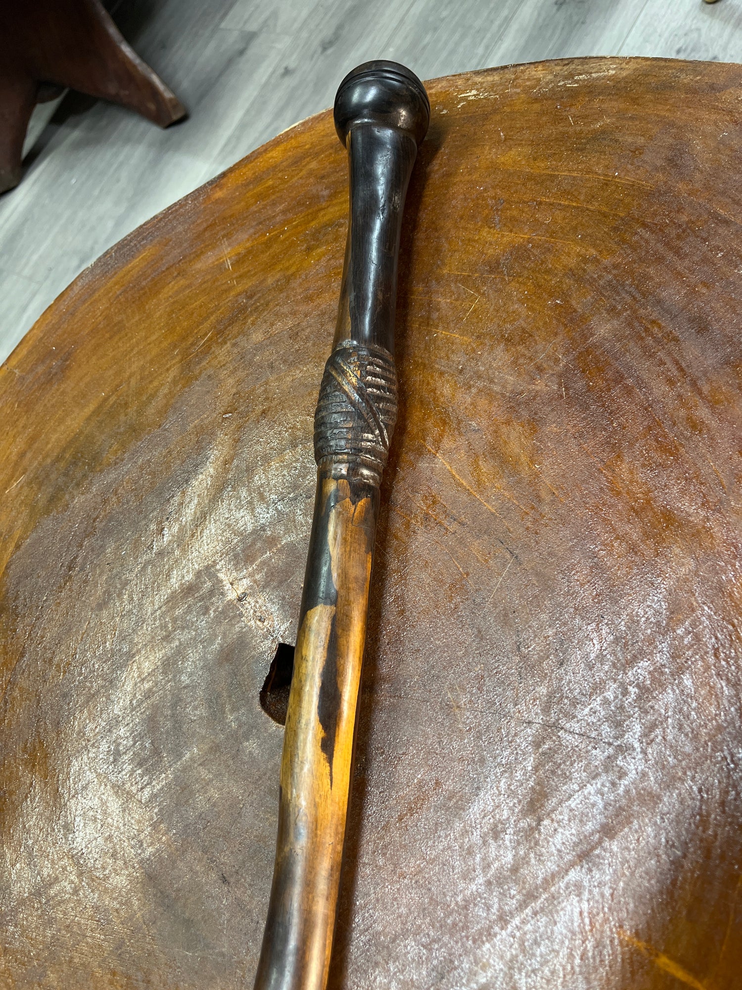 Natural Looking Walking Stick Polished Ebony Malawi