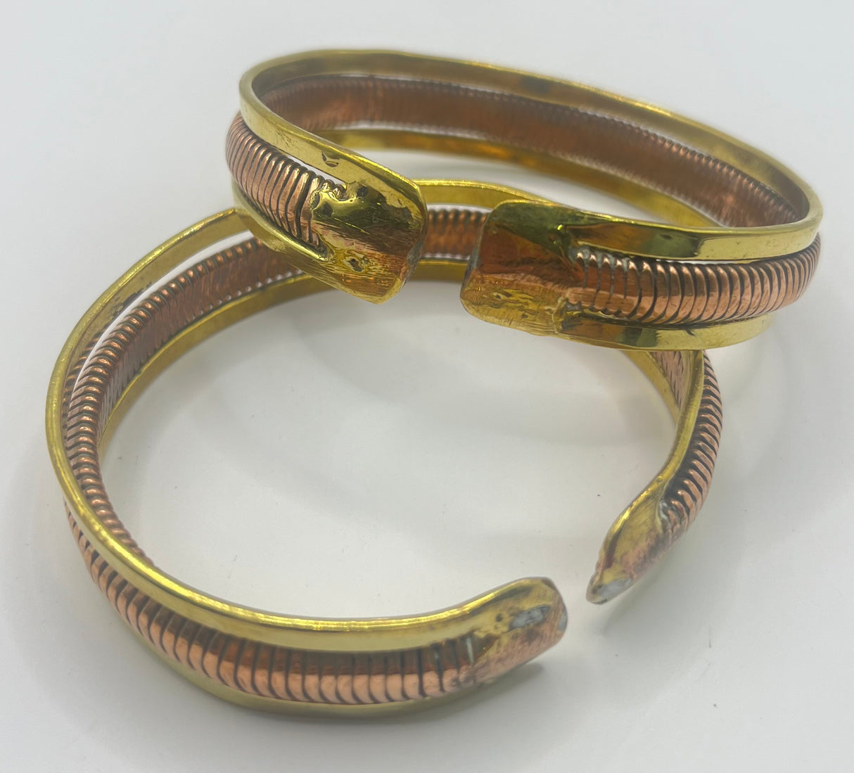 Gold Lined Copper Bangles