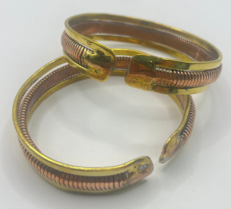 Gold Lined Copper Bangles
