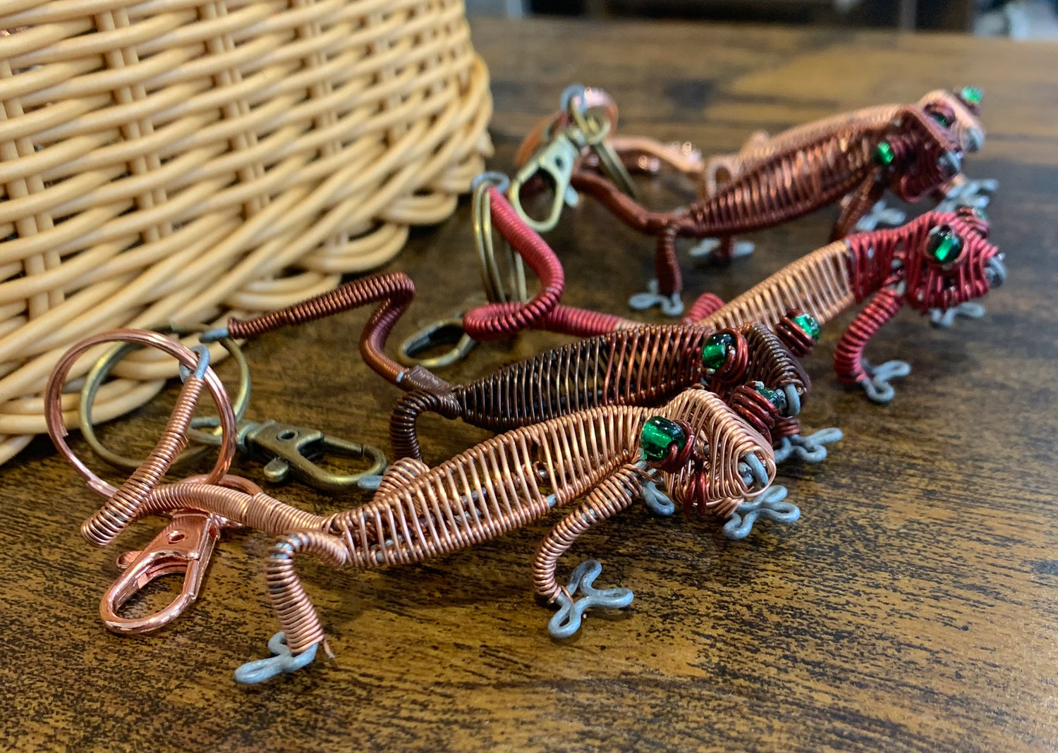 Wired Gecko Keychains