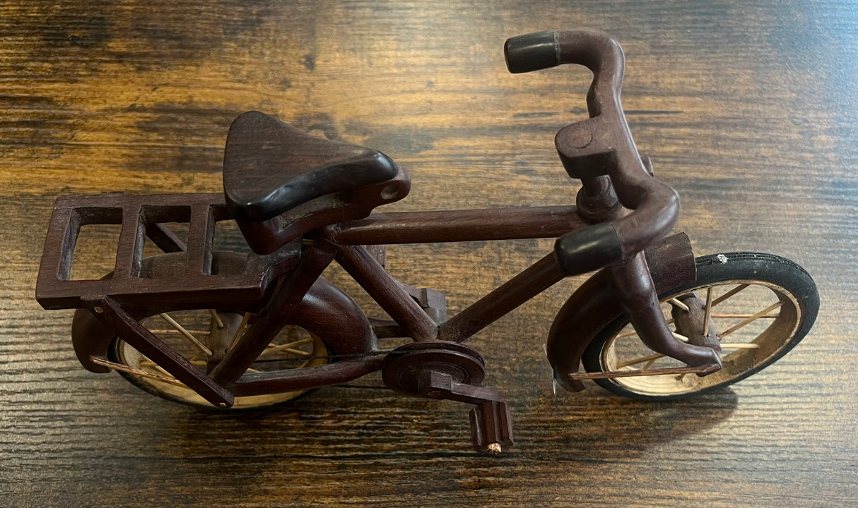 Intricate Moving Wooden Bicycle
