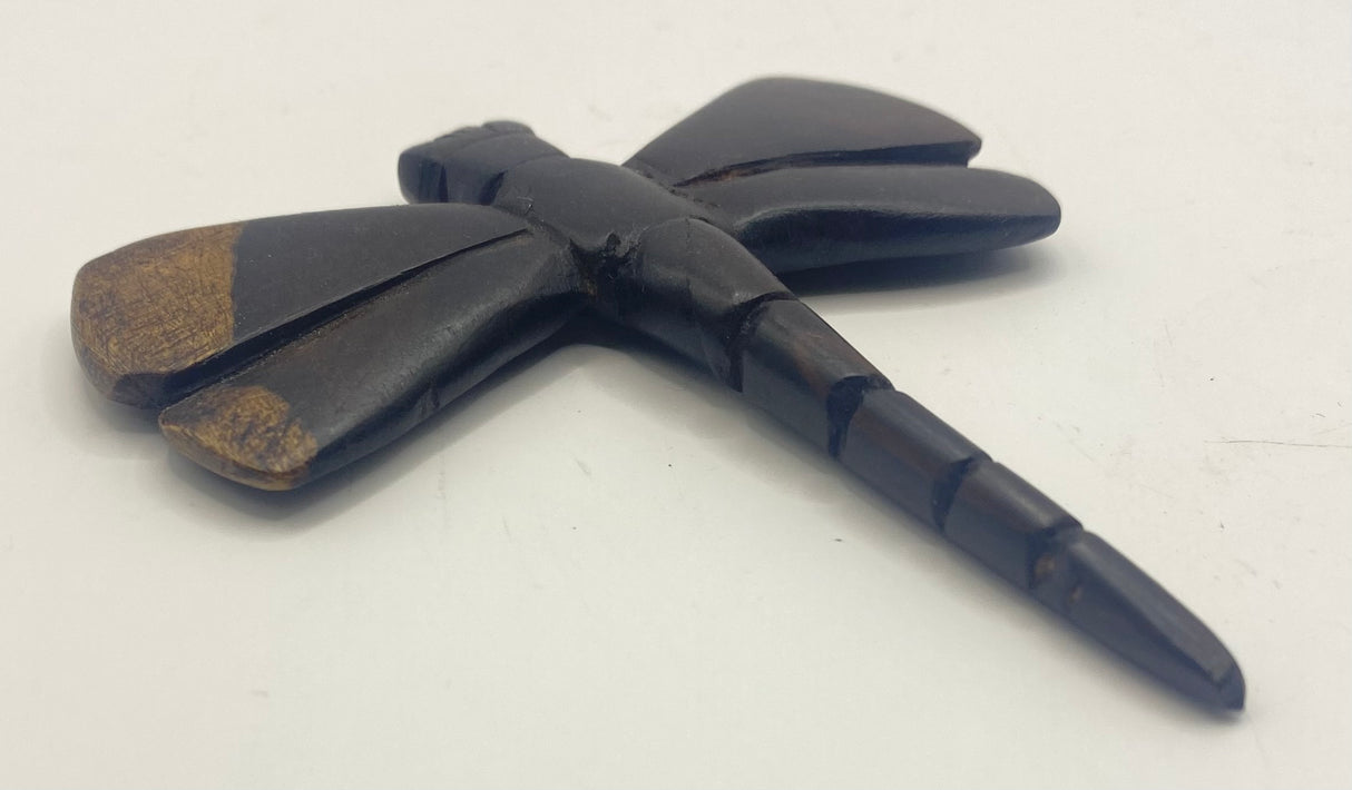 Ebony Hand Carved Dragonflies