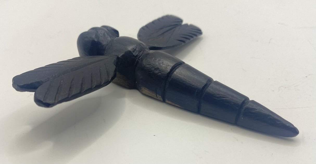 Ebony Hand Carved Dragonflies