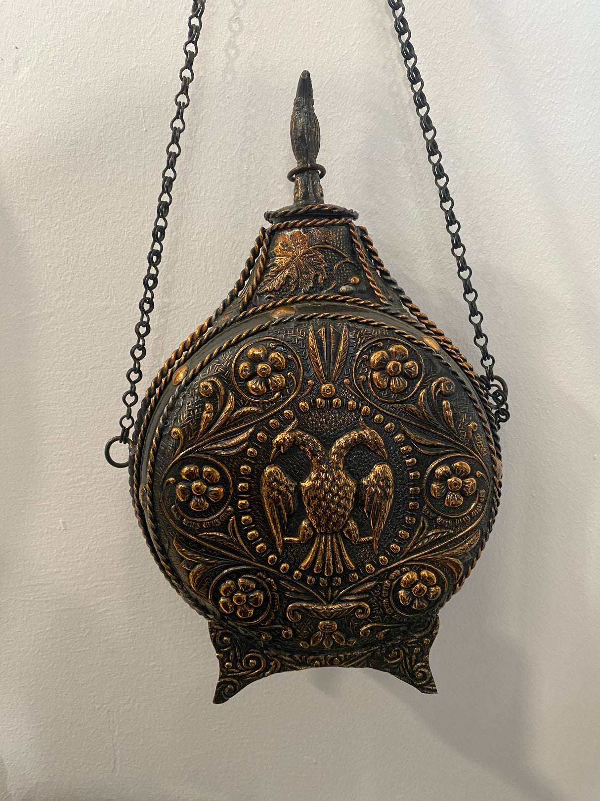 Vintage Moroccan Copper and Brass Flask