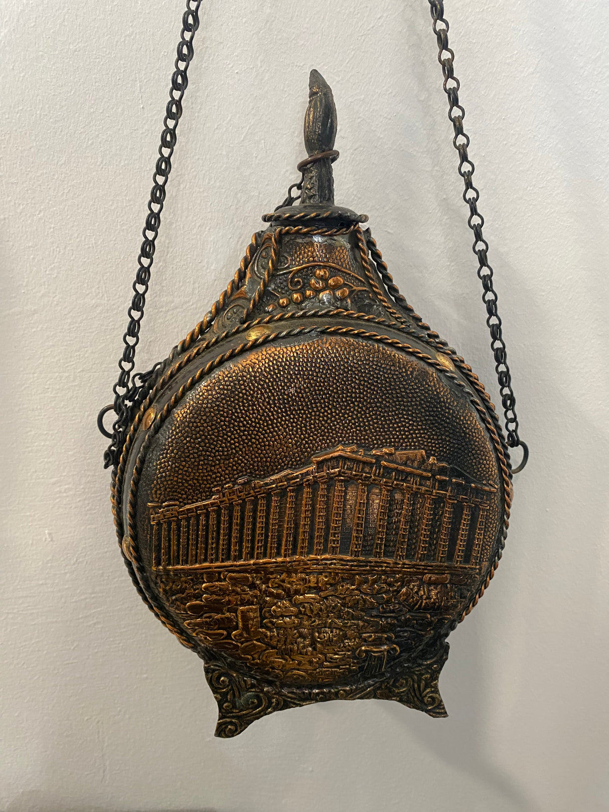 Vintage Moroccan Copper and Brass Flask