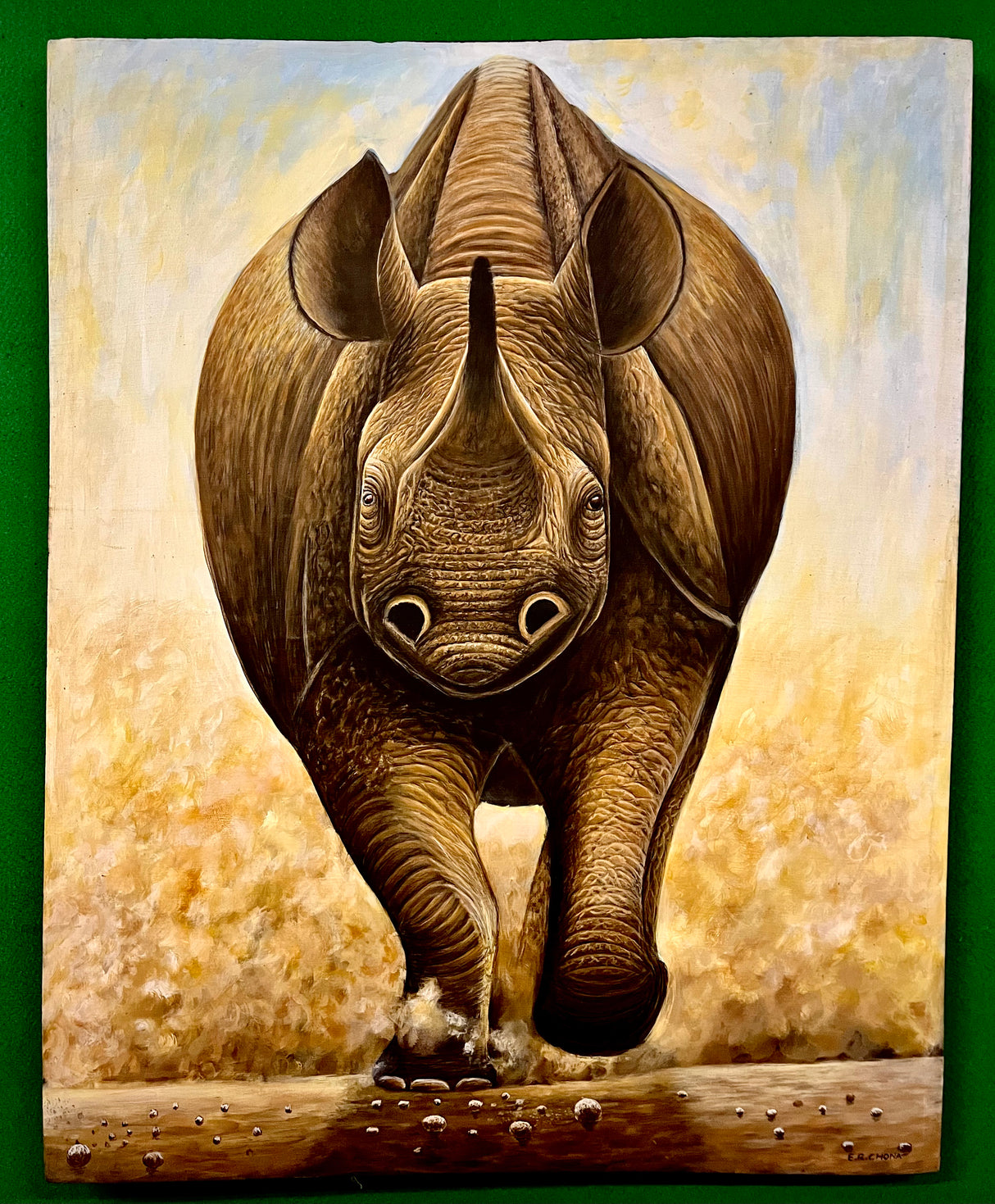 Acrylic Painting On Cloth - 'I'm Coming For You'