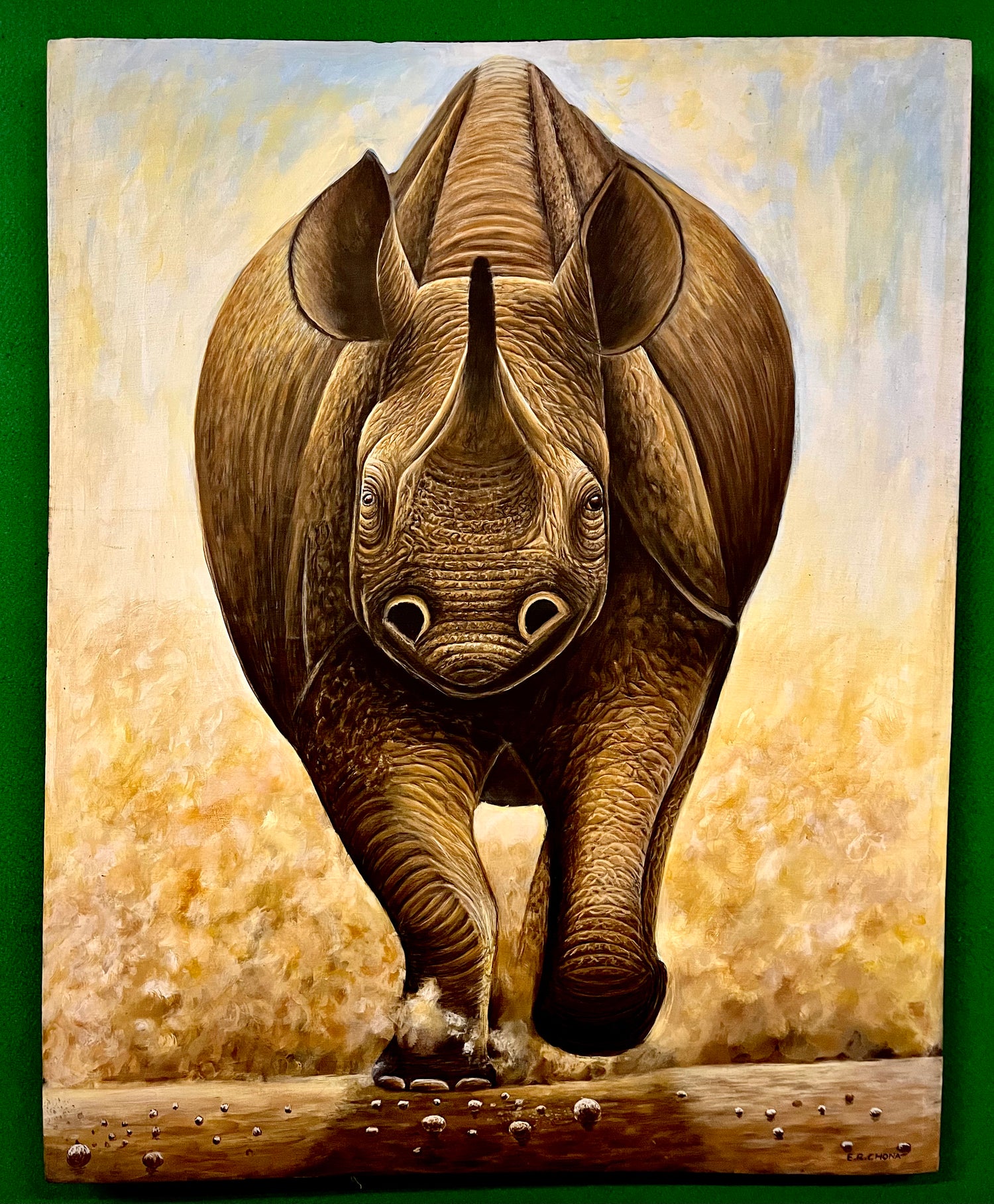 Acrylic Painting On Cloth - 'I'm Coming For You'