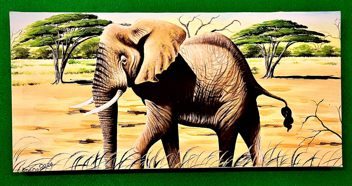 Acrylic Painting On Canvas - 'The Savanah Is Mine'