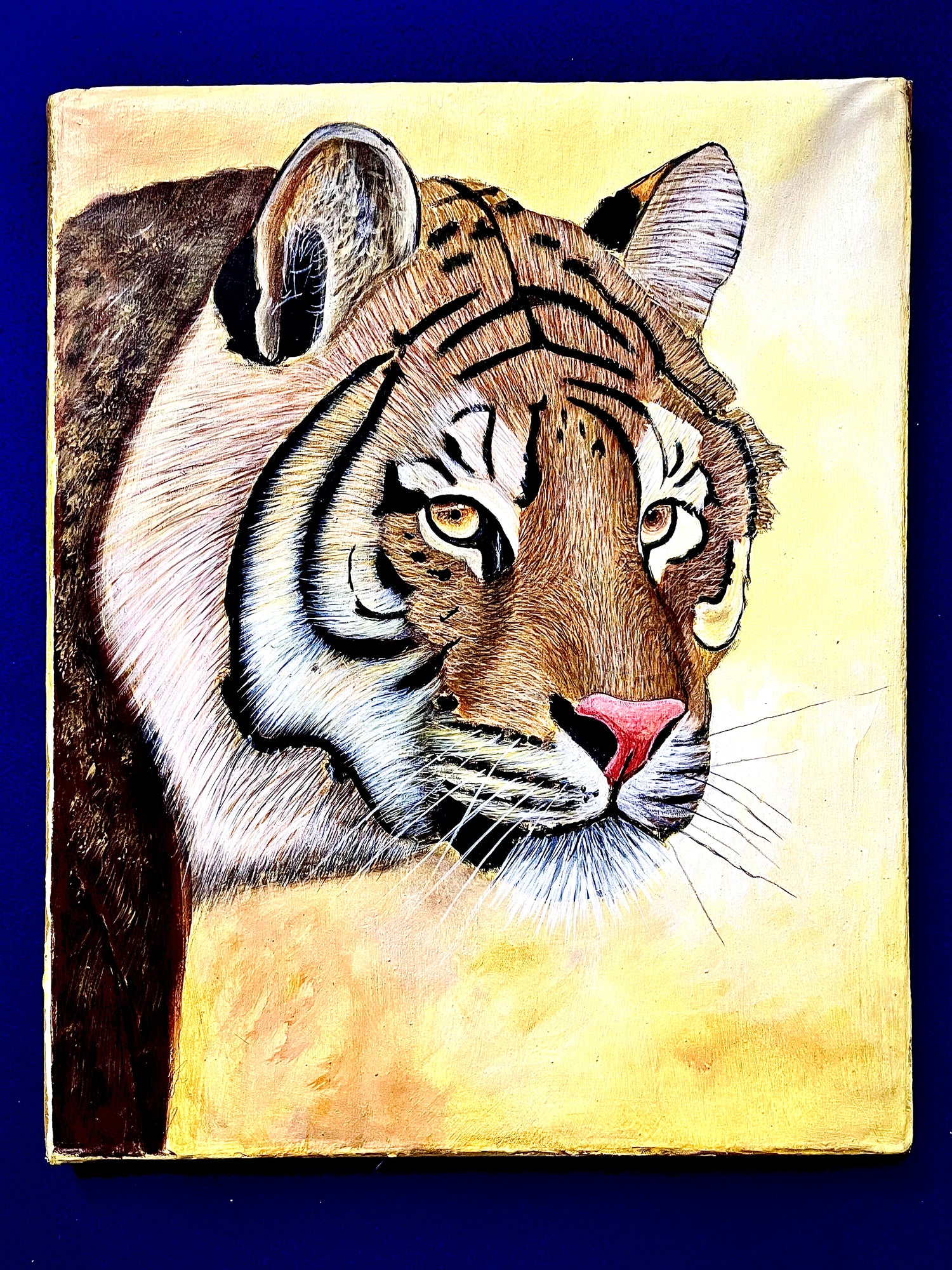 Acrylic Painting On Cloth - 'One Last Look'