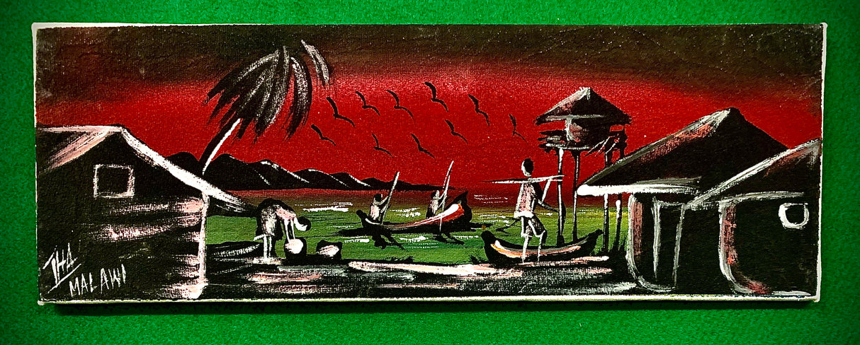 Acrylic Painting On Cloth - 'Preparing For The Blood Moon'