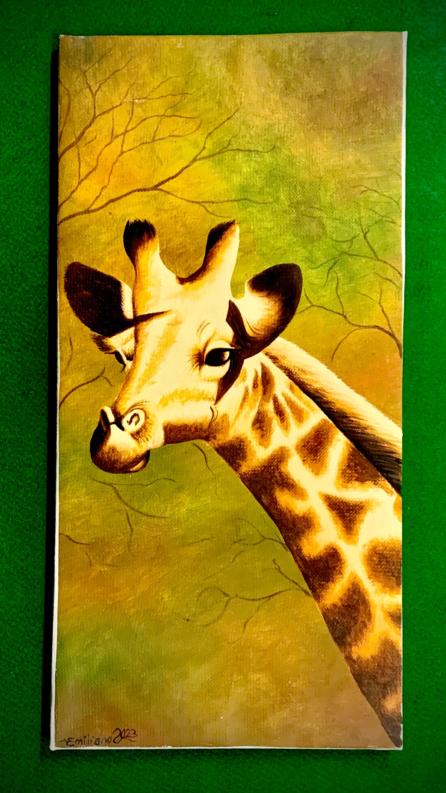 Acrylic Painting On Cloth - 'Hunger Fulfilled'