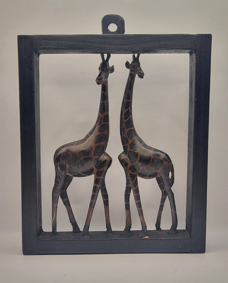 Ebony Giraffe Pair Frame