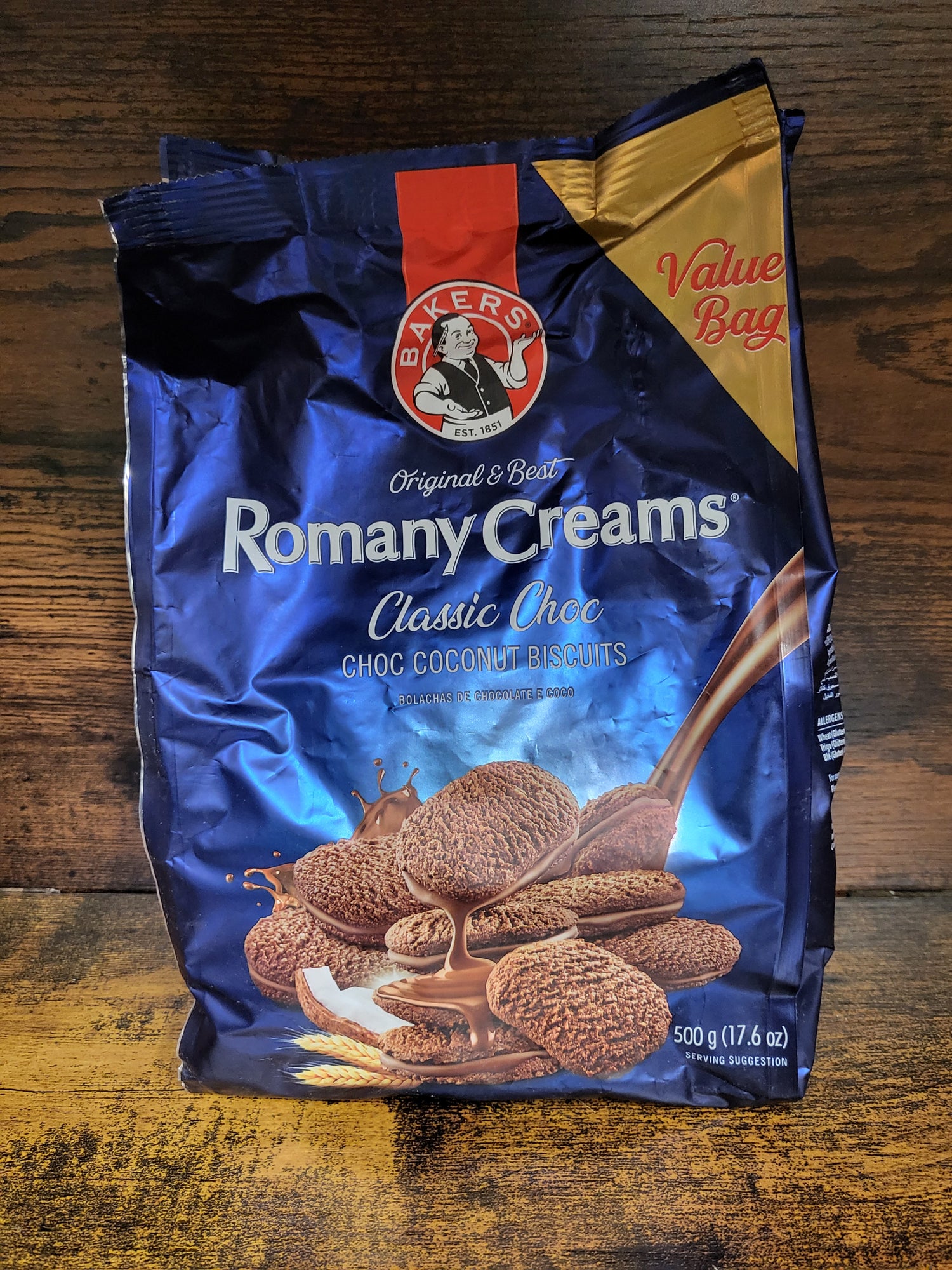 Bakers Romany Creams Classic Choc Biscuits 500g Bag South Africa