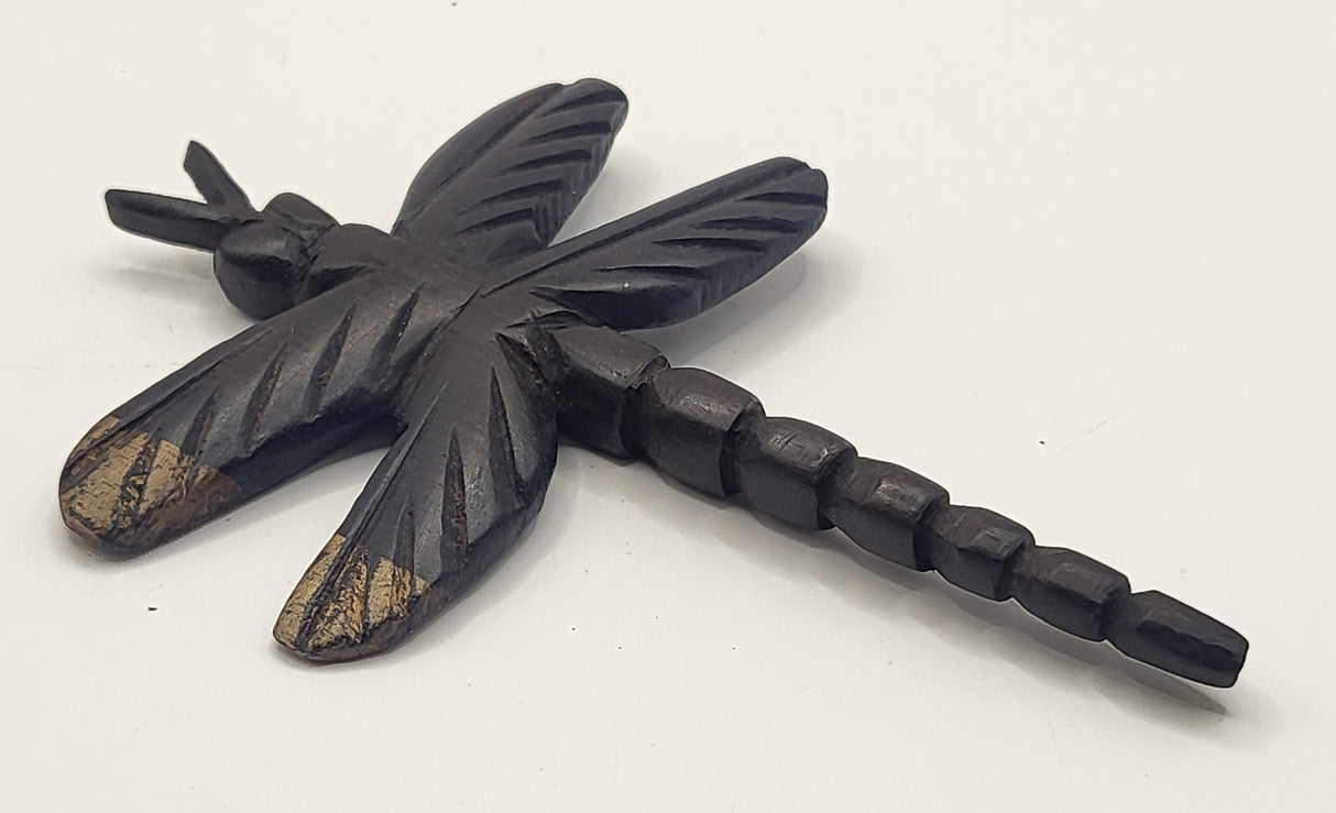 Ebony Hand Carved Dragonflies