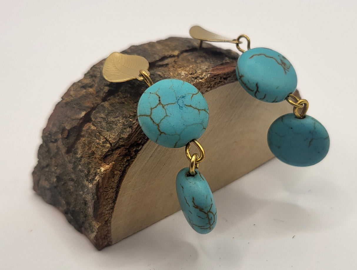 Blue Howlite Earrings