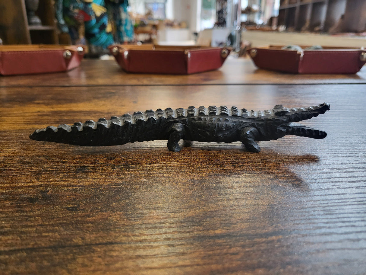 Small Black Stone Crocodile