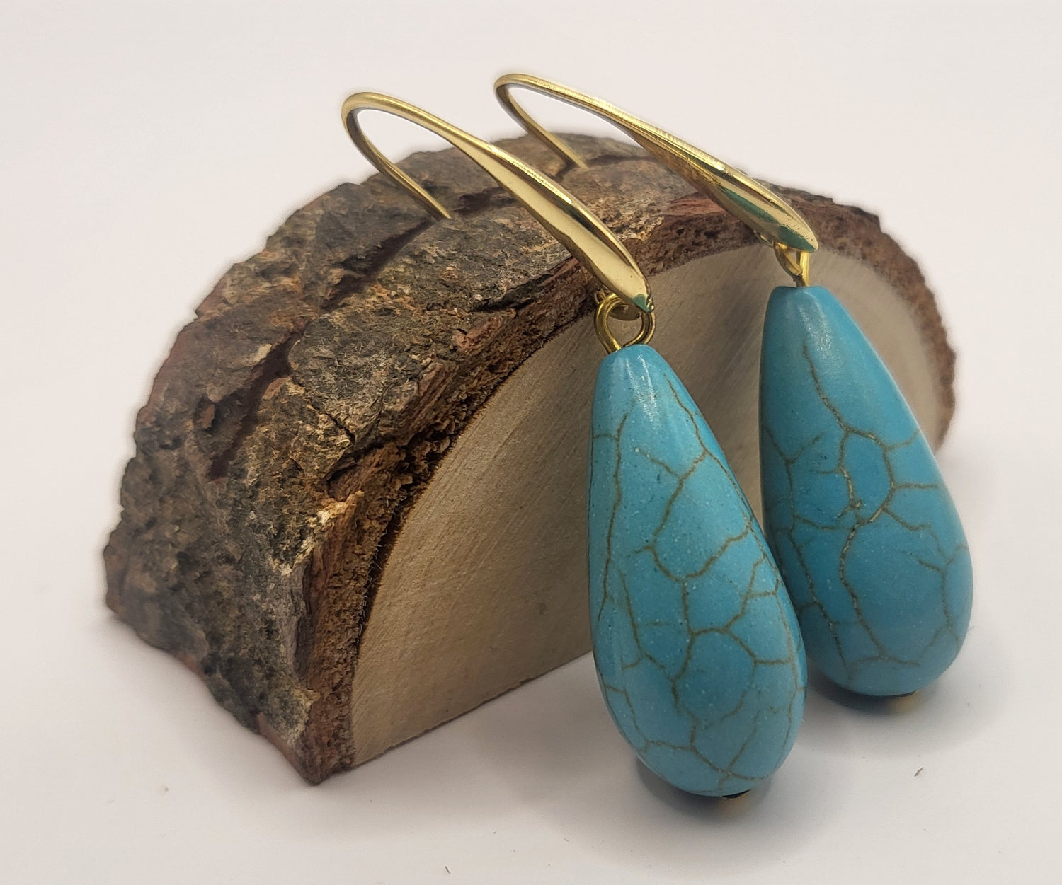 Blue Howlite Earrings
