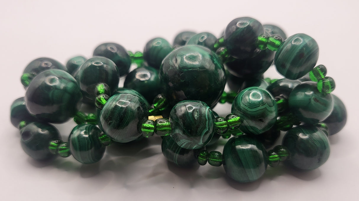 Malachite Beaded Necklaces