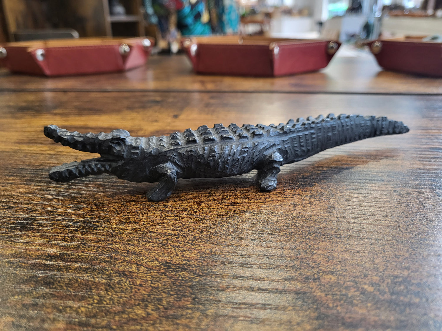 Small Black Stone Crocodile
